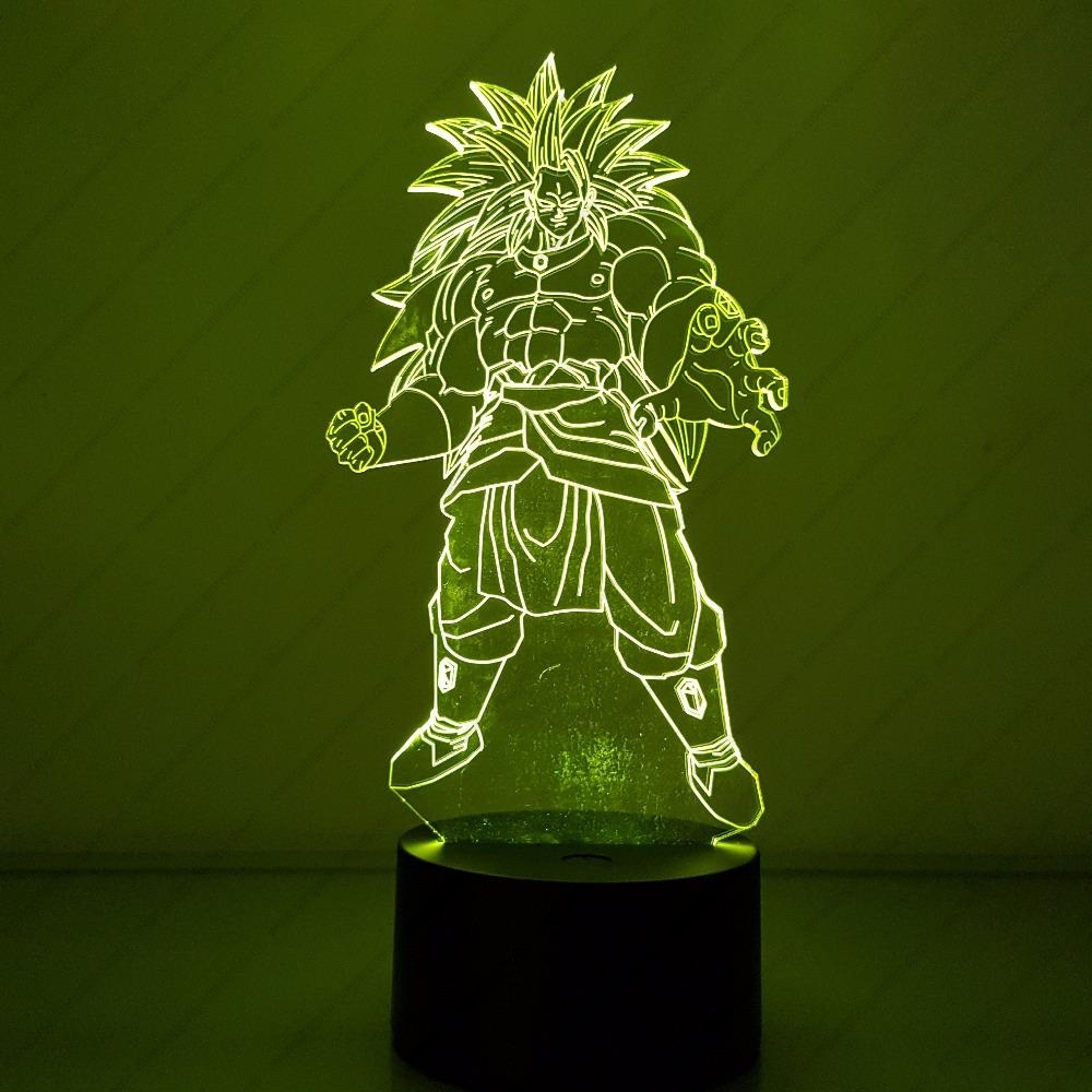Lampe led 3d Goku Super Saiyan, Dragon Ball, manga, dessin animé, déco